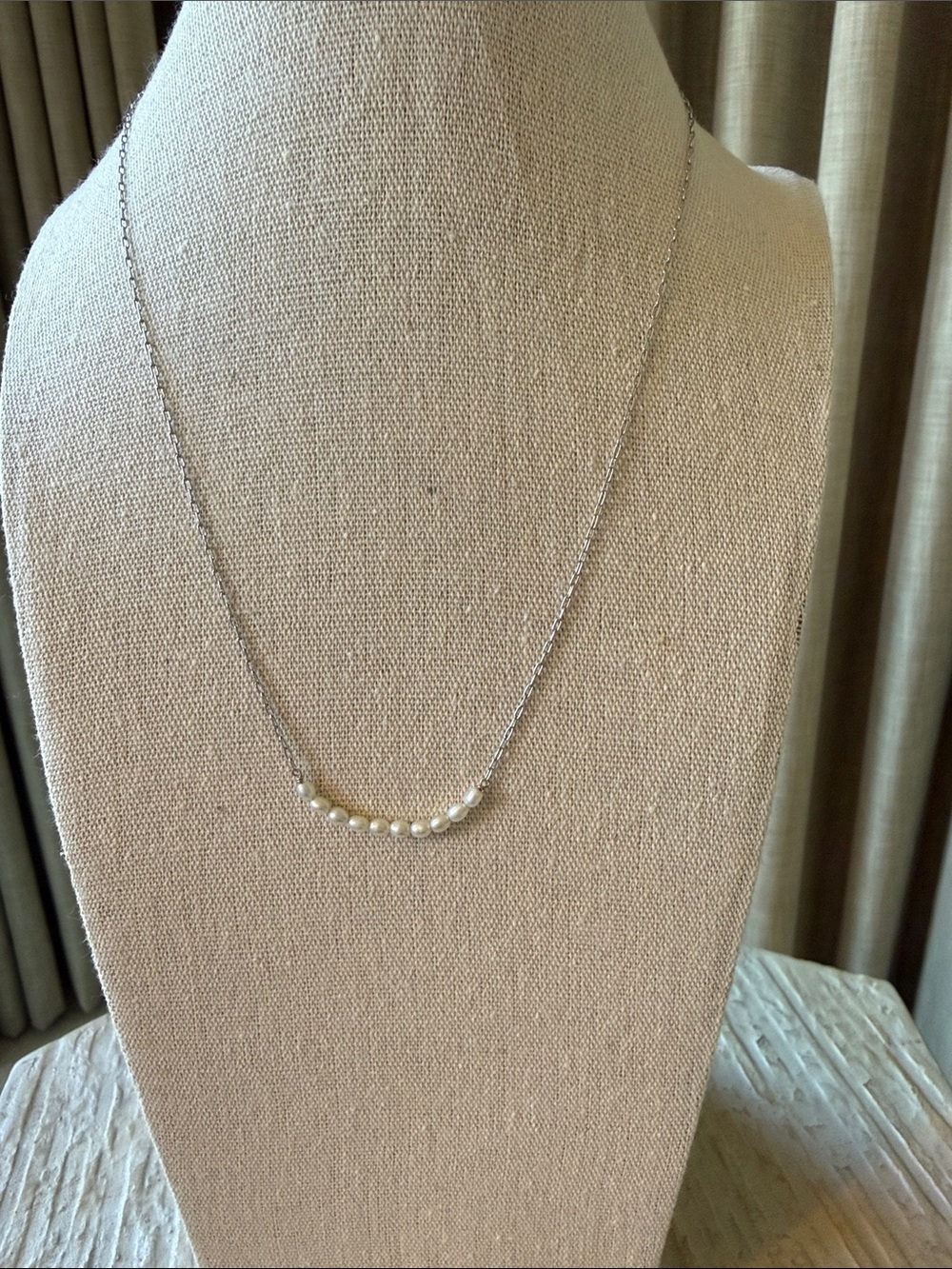 Faux String of Pearls Necklace